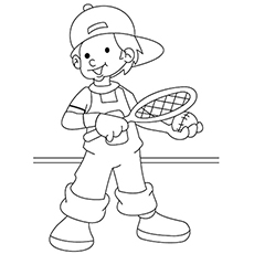 Dibujos de Chico Jugando Tenis