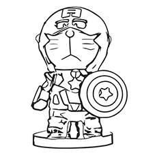 Dibujos de Capitán América Doraemon