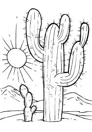 Dibujos de Cactus Bajo el Sol