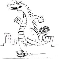 Dibujos de Divertida Godzilla