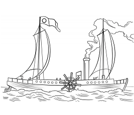 Dibujos de North River Steamboat