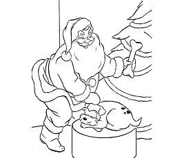 Dibujos de Santa y Perro