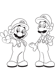 Dibujos de Luigi con Mario