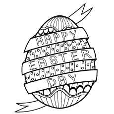 Dibujos de Huevo de Pascua Simple y Elegante