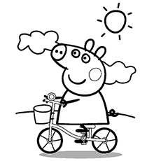 Dibujos de Peppa Ciclismo