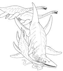 Dibujos de Cuatro Kronosaurus 