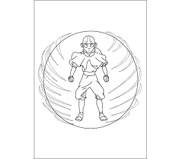 Dibujos de Aang En Bola de Aire