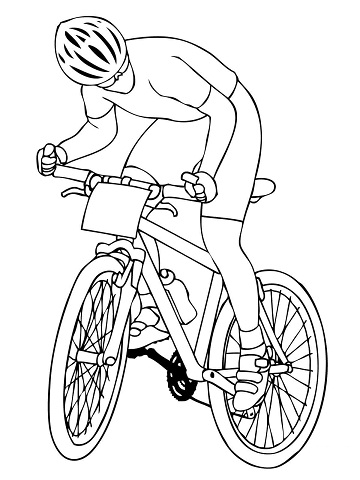 Dibujos de Ciclista de Montaña