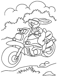 Dibujos de Conejo Conducir Moto
